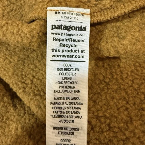 Patagonia Better Sweater Zippered Chore Jacket Womens XL Raptor Brown Fleece New - Picture 6 of 7